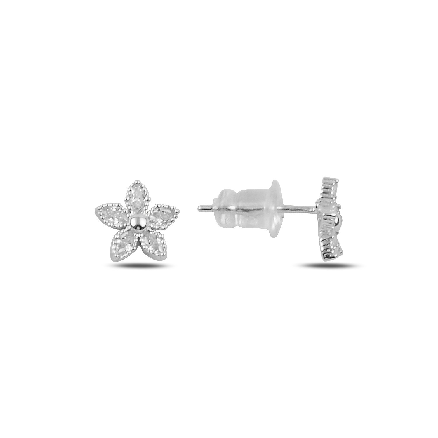 CZ%20Flower%20Stud%20Earrings-Rodyum%20kaplama