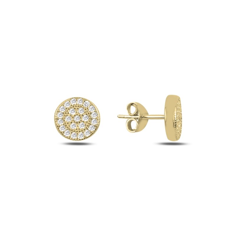 CZ%20Round%20Stud%20Earrings%20Gold%20Plated