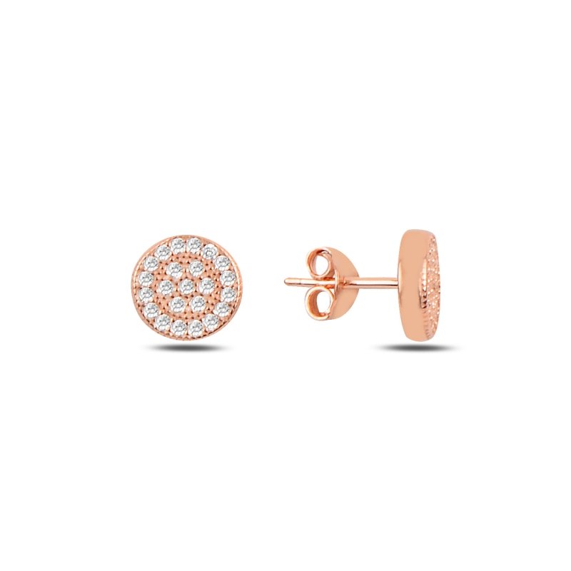 CZ%20Round%20Stud%20Earrings%20Rose%20Gold%20Plated