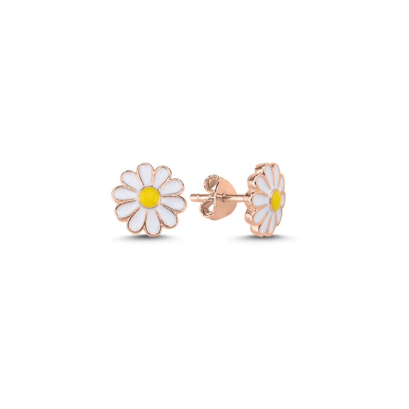 Daisy%20Enamel%20Stud%20Earrings%20Rose%20Gold%20Plated