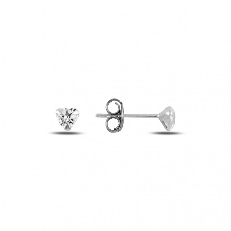 4mm%20Heart%20CZ%20Solitaire%20Stud%20Earrings