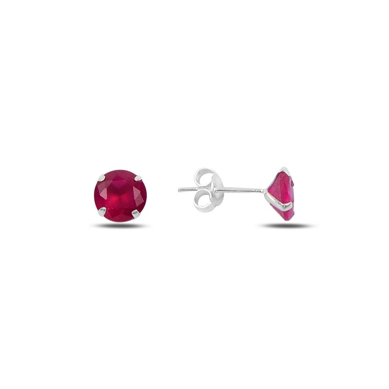 7mm%20Round%20Solitaire%20Opaque%20Ruby%20CZ%20Stud%20Earrings