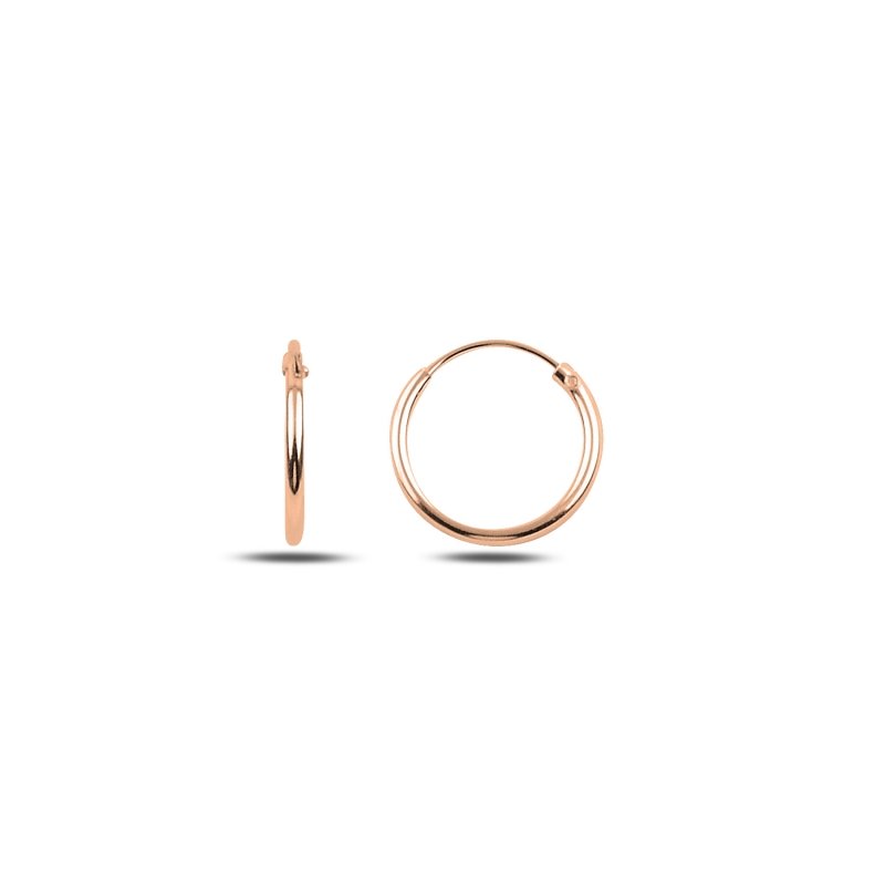 12mm%20Plain%20Hoop%20Earrings%20Rose%20Gold%20Plated