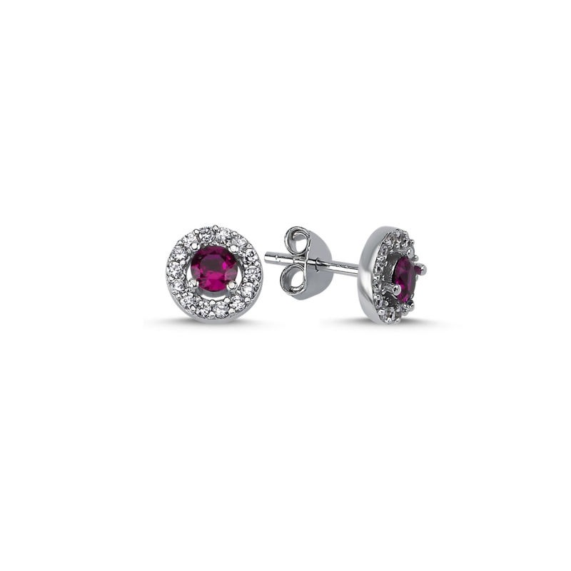 Halo%20Solitaire%20Round%20Colored%20CZ%20Stud%20Earrings