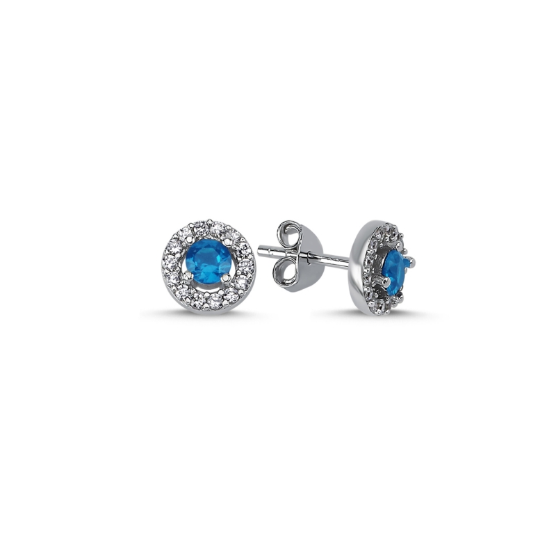 Halo%20Solitaire%20Round%20Colored%20CZ%20Stud%20Earrings