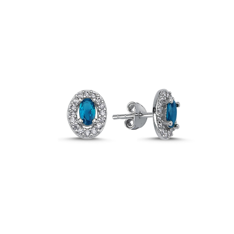 Halo%20Solitaire%20Oval%20Colored%20CZ%20Stud%20Earrings