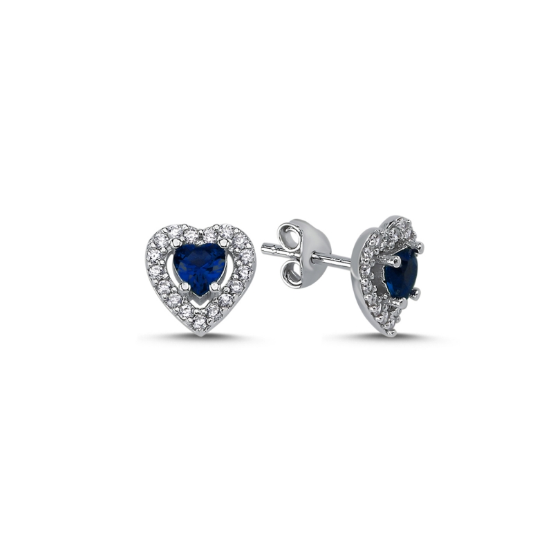 Halo%20Solitaire%20Heart%20Colored%20CZ%20Stud%20Earrings