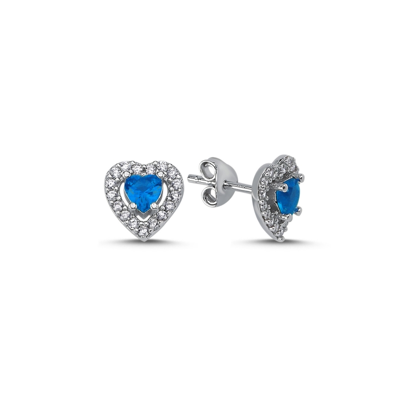 Halo%20Solitaire%20Heart%20Colored%20CZ%20Stud%20Earrings