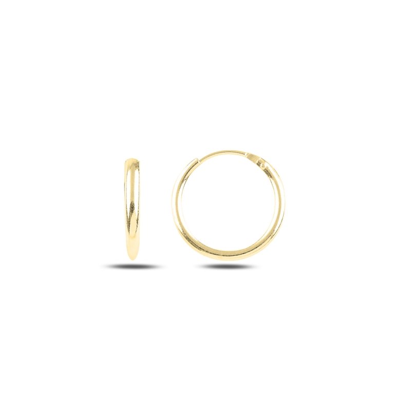 14mm%20Plain%20Hoop%20Earrings%20Gold%20Plated