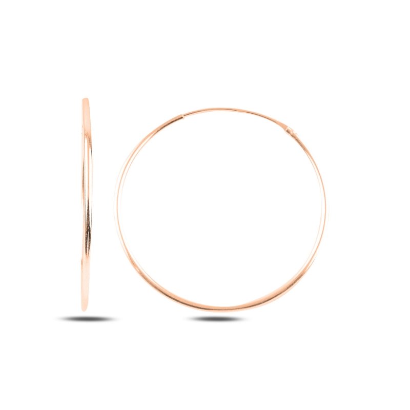 30mm%20Plain%20Hoop%20Earrings%20Rose%20Gold%20Plated