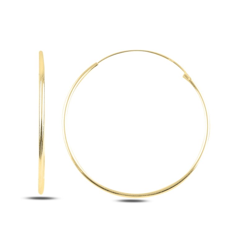 35mm%20Plain%20Hoop%20Earrings%20Gold%20Plated