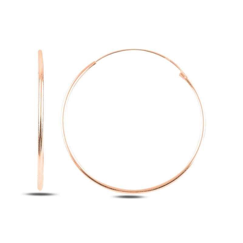 35mm%20Plain%20Hoop%20Earrings%20Rose%20Gold%20Plated