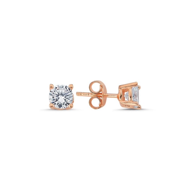 5mm%20CZ%20Solitaire%20Stud%20Earrings%20Rose%20Gold%20Plated