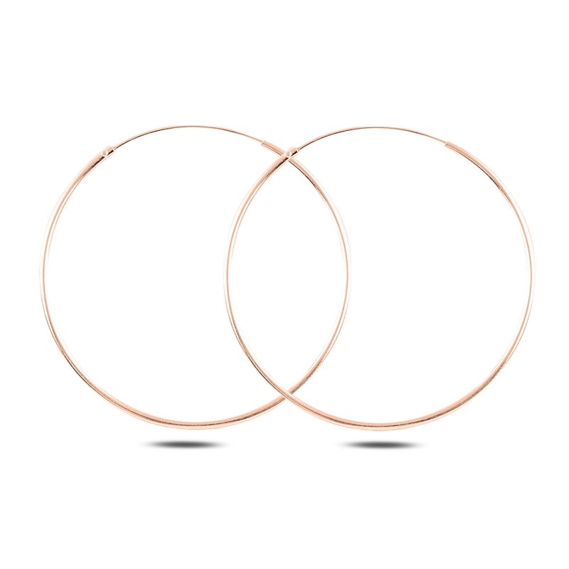 40mm%20Plain%20Hoop%20Earrings%20Rose%20Gold%20Plated