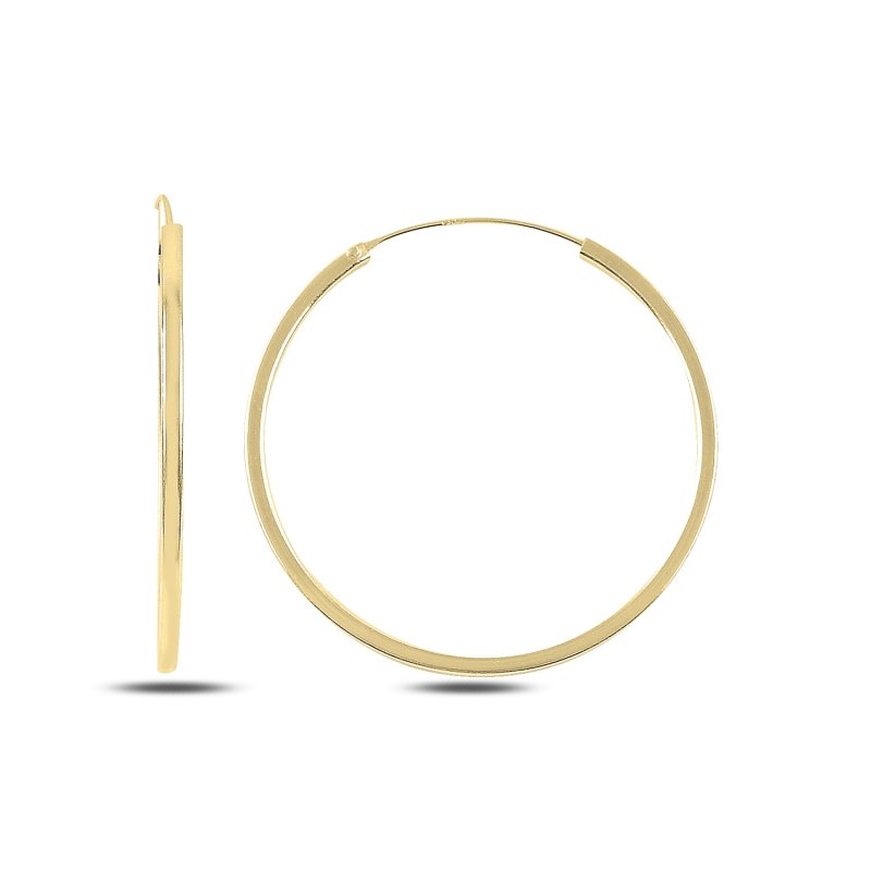 35mm%20Plain%20Hoop%20Earrings%20Gold%20Plated