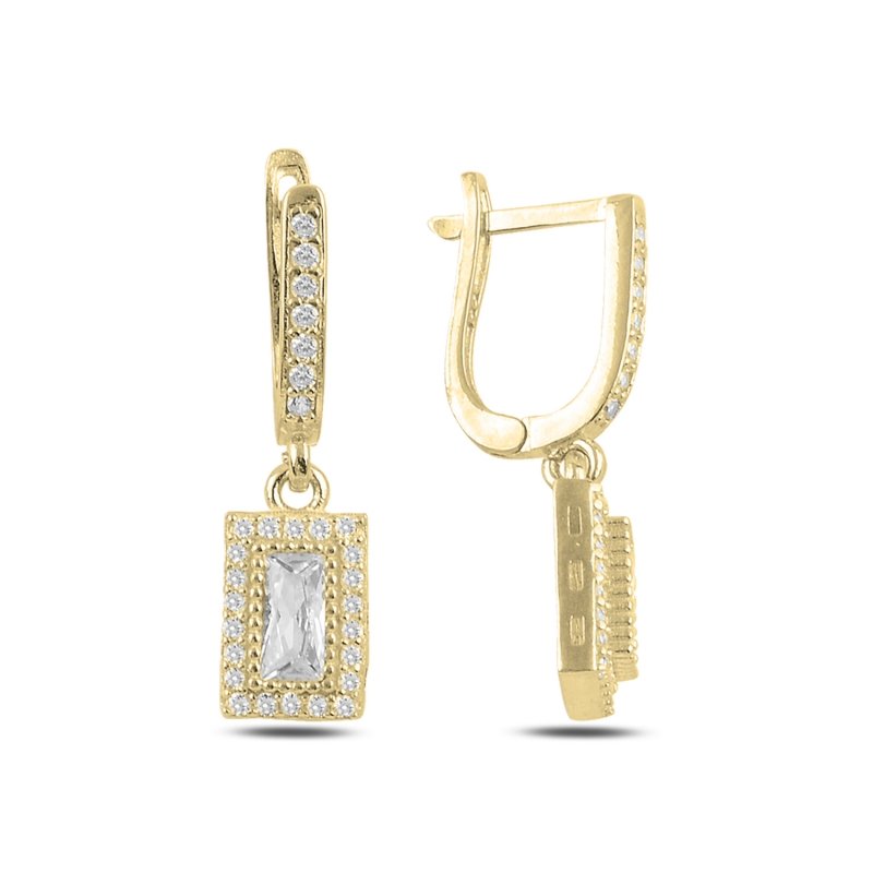 CZ%20Dangle%20Solitaire%20J%20Shaped%20Earrings-Gold%20Plated