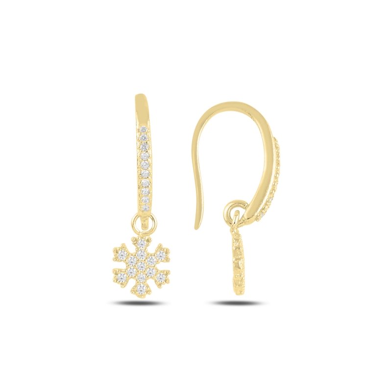 Dangle%20Snowflake%20CZ%20Earrings%20Altın%20Kaplama