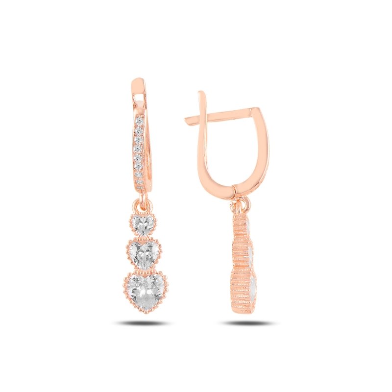 Trickle%20Heart%20CZ%20Dangle%20Latch%20Back%20Earrings%20Rose%20Altın%20Kaplama