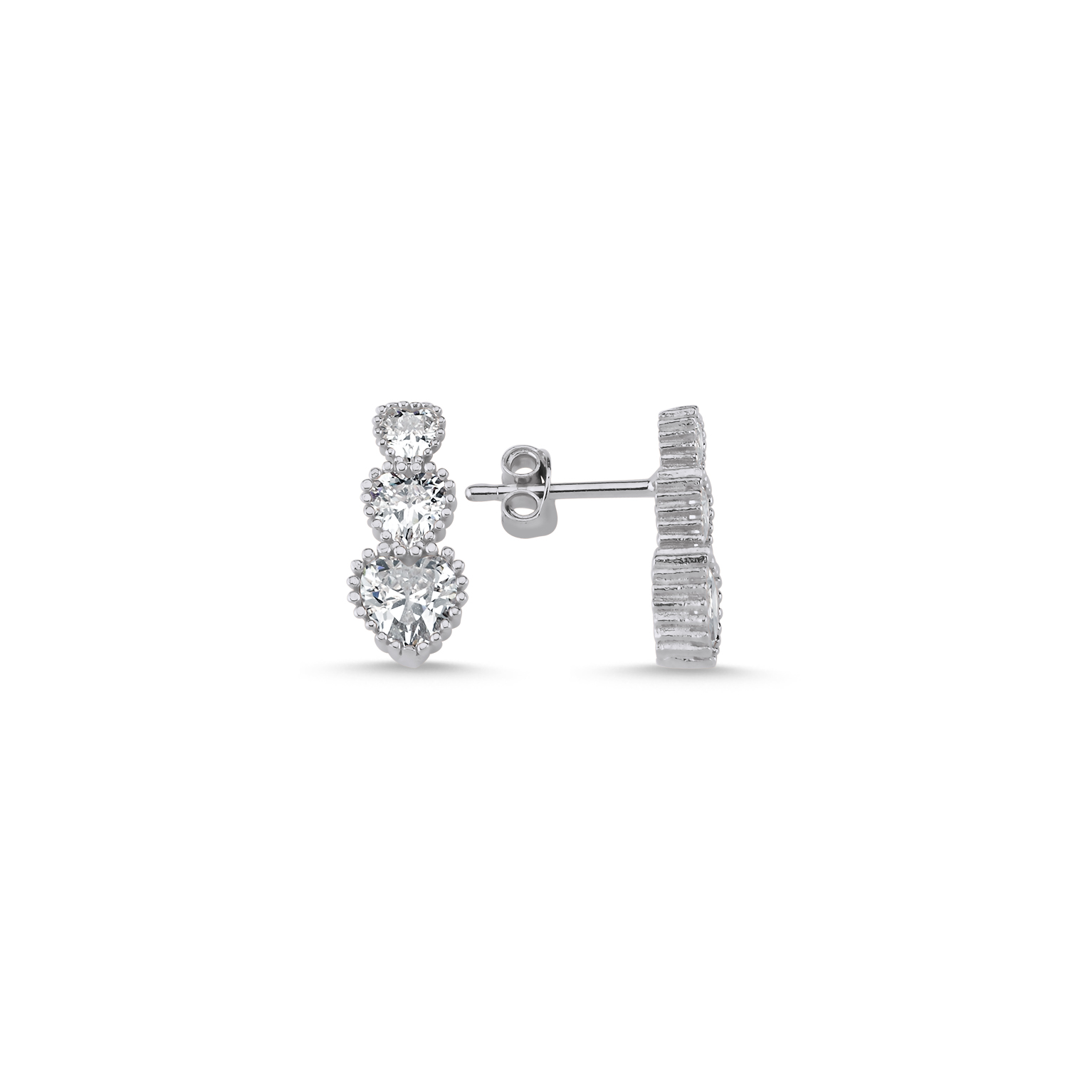 Trickle%20Heart%20CZ%20Stud%20Earrings