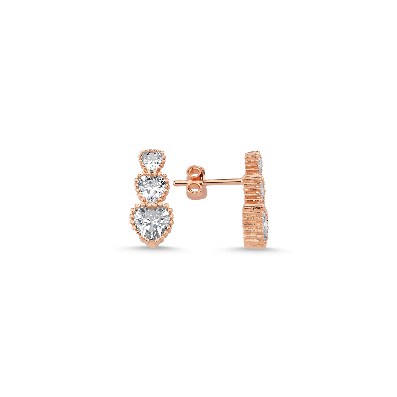 Trickle%20Heart%20CZ%20Stud%20Earrings%20Rose%20Altın%20Kaplama