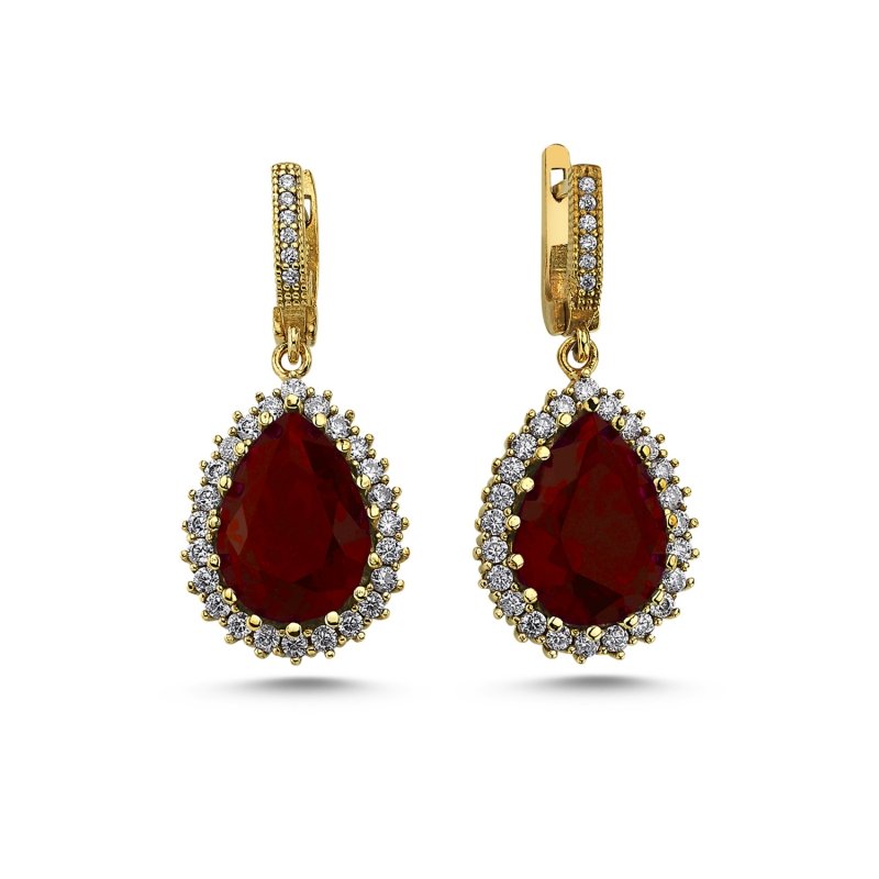 Teardrop%20Garnet%20CZ%20Ottoman%20Style%20Earrings