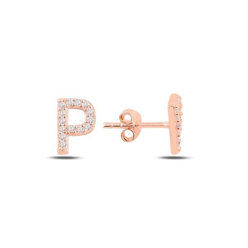 -P-%20Initial%20Stud%20Earrings-Rose%20kaplama