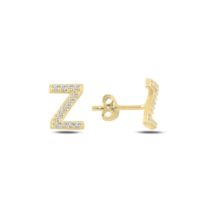 -Z-%20Initial%20Stud%20Earrings-Altın%20kaplama