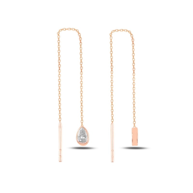 Teardrop%20CZ%20Threader%20Earrings-Rose%20kaplama