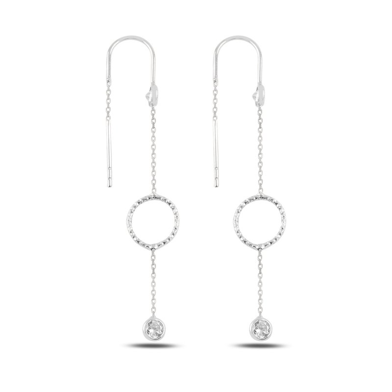 Hoop%20&%20CZ%20Threader%20Earrings