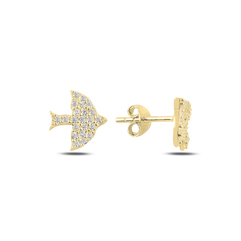 Bird%20CZ%20Stud%20Earrings-Altın%20kaplama