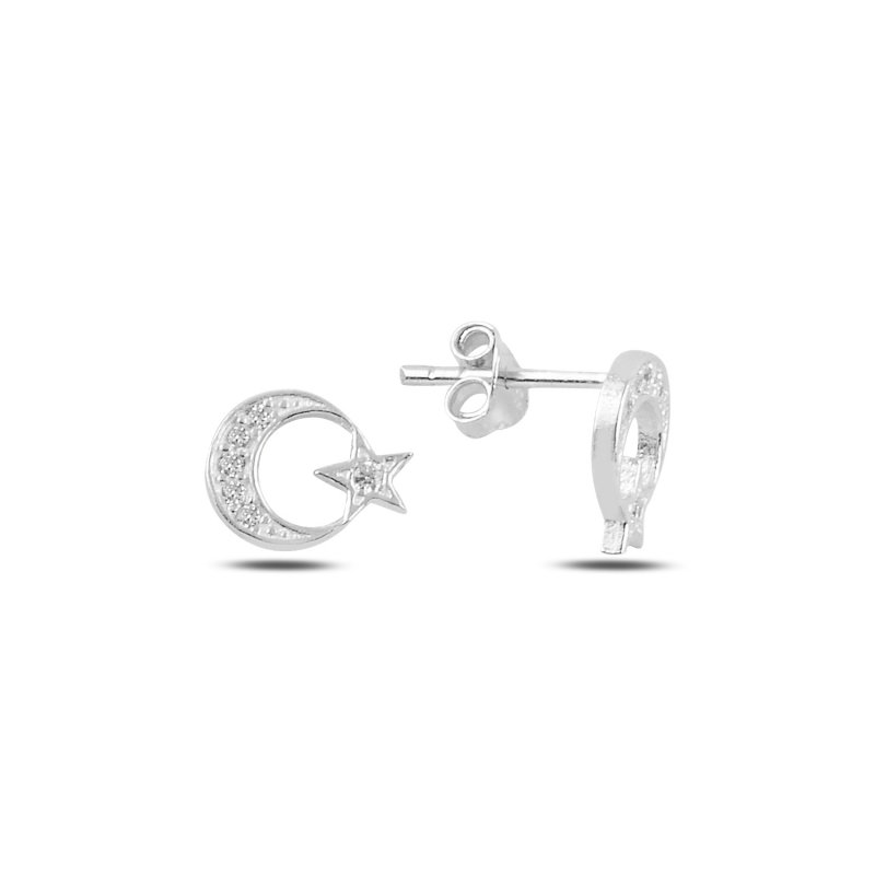 Star%20and%20Crescent%20CZ%20Stud%20Earrings