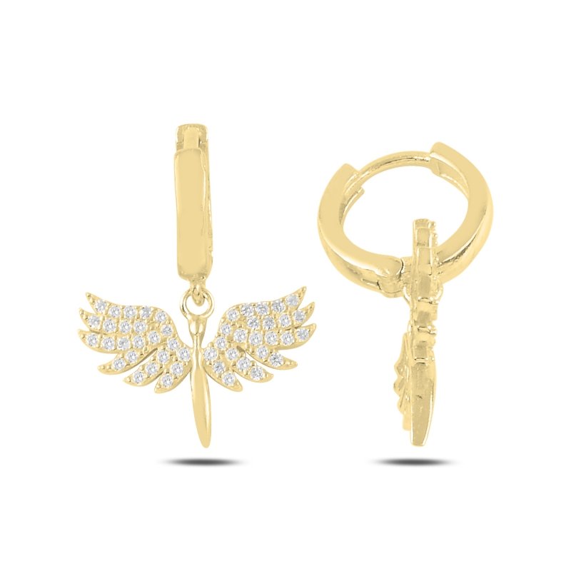 Angel%20CZ%20Huggie%20Hoop%20Earrings%20Gold%20Plated