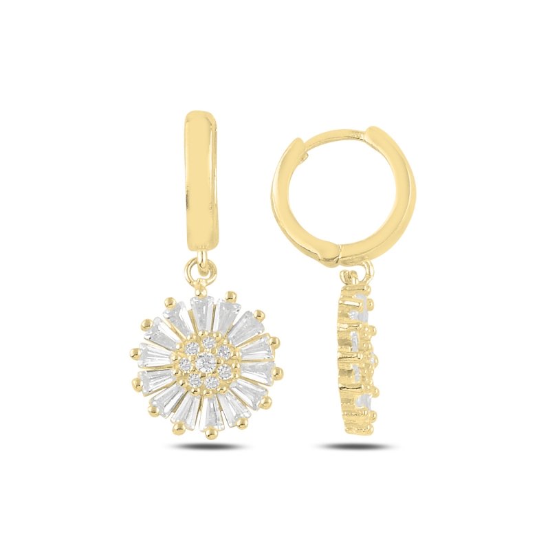 Baguette%20CZ%20Dangle%20Huggie%20Hoop%20Earrings%20Gold%20Plated