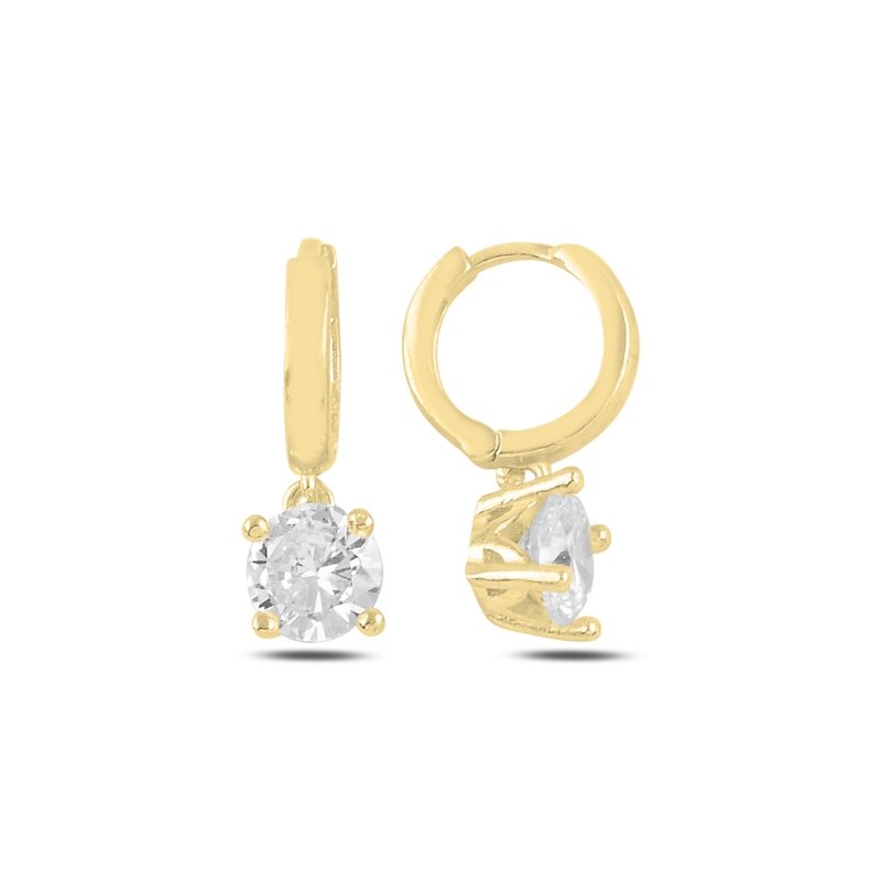 Solitaire%20Dangle%20CZ%20Huggie%20Hoop%20Earrings%20Gold%20Plated