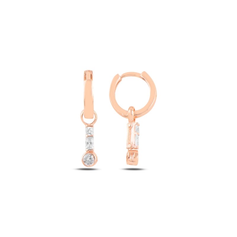 CZ%20Huggie%20Hoop%20Earrings%20Rose%20Gold%20Plated