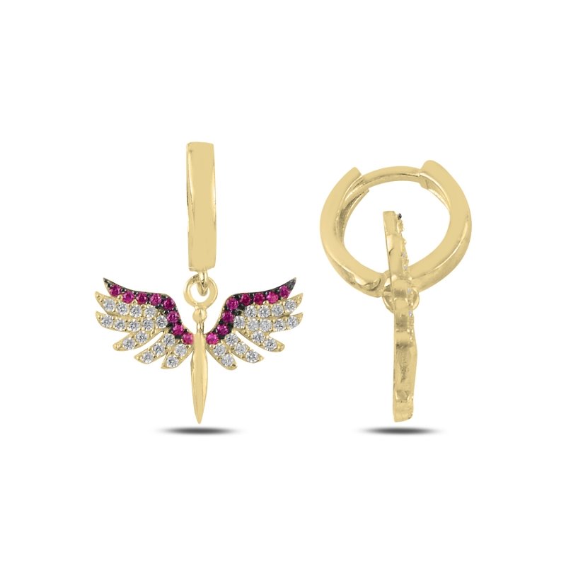 Angel%20CZ%20Huggie%20Hoop%20Earrings%20Gold%20Plated