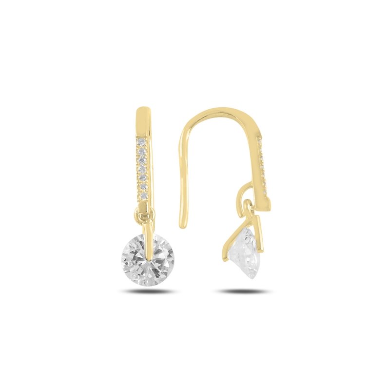 Round%20Dangle%20CZ%20Earrings%20Gold%20Plated