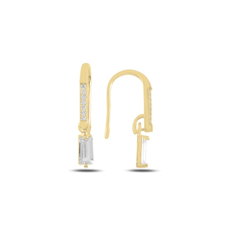 Baguette%20Dangle%20CZ%20Earrings%20Gold%20Plated