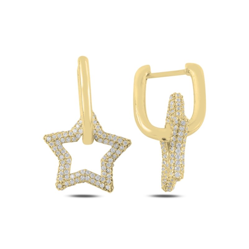 Star%20Dangle%20CZ%20Earrings%20Gold%20Plated