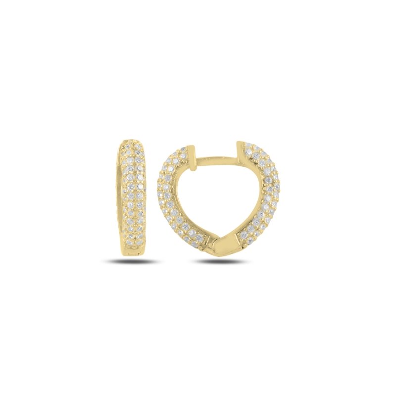 CZ%20Heart%20Eternity%20Hoop%20Earrings%20Gold%20Plated