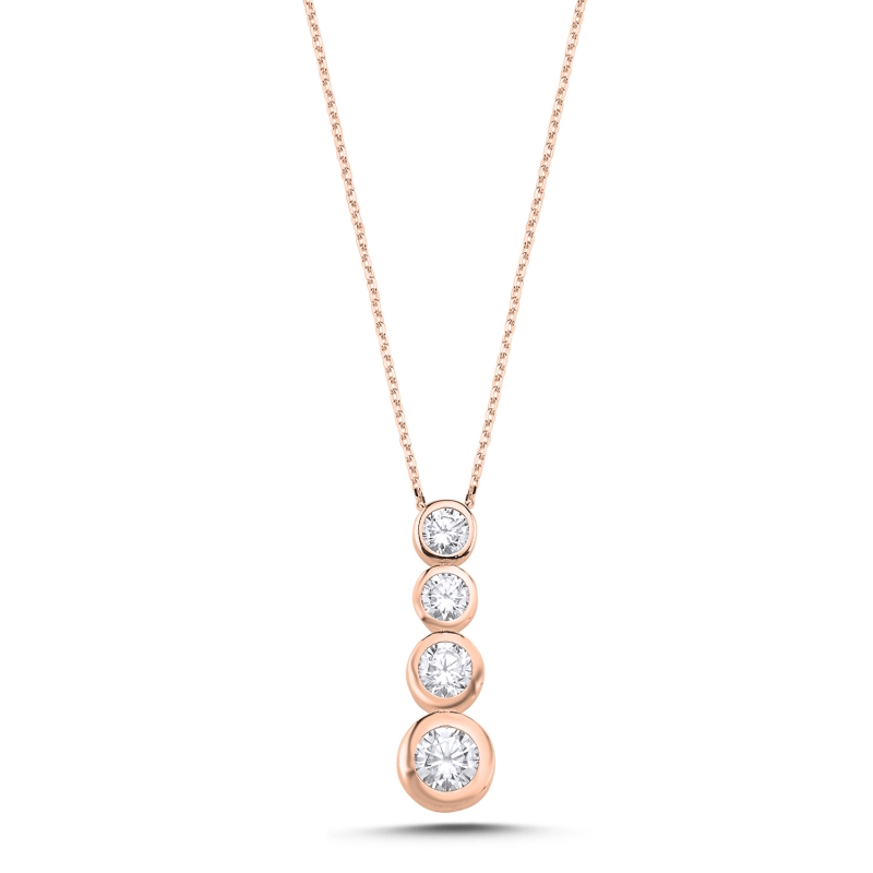 Silver%20Gemstone%20Necklace-Rose%20Gold%20Plated