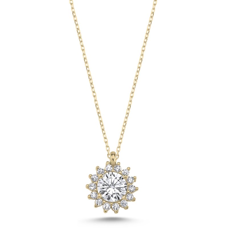 Halo%20Solitaire%20CZ%20Necklace-Gold%20Plated