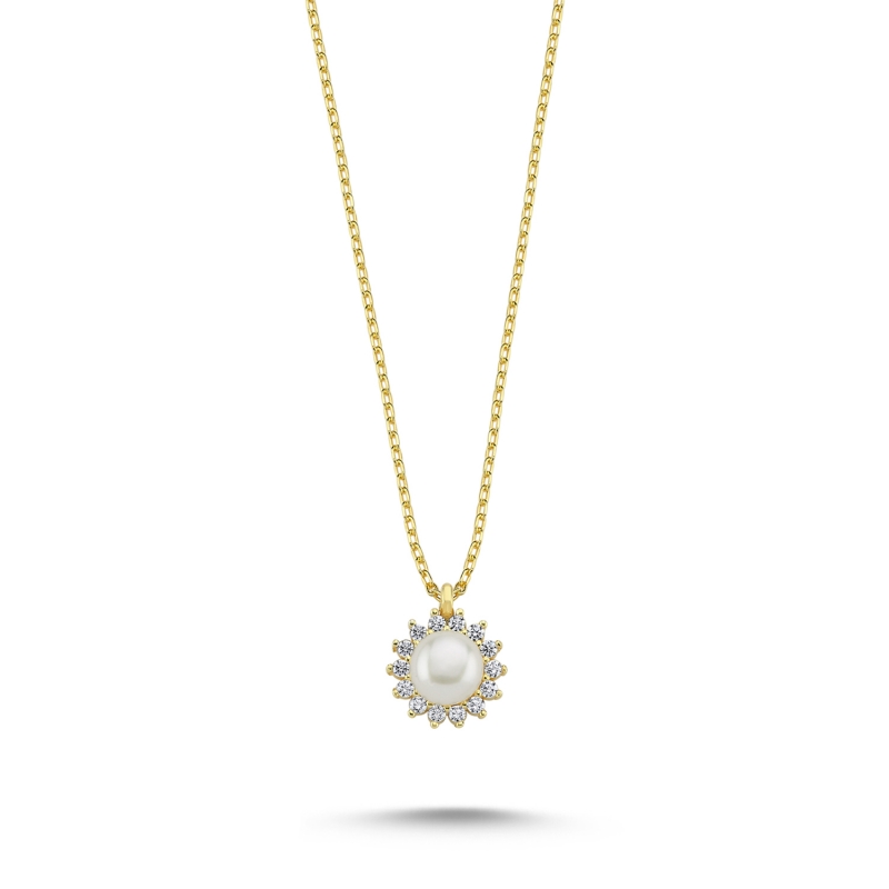 Solitaire%20Pearl%20&%20CZ%20Necklace-Gold%20Plated