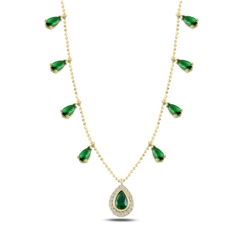 Teardrop%20Emerald%20CZ%20Dangle%20Charm%20Necklace-Gold%20Plated