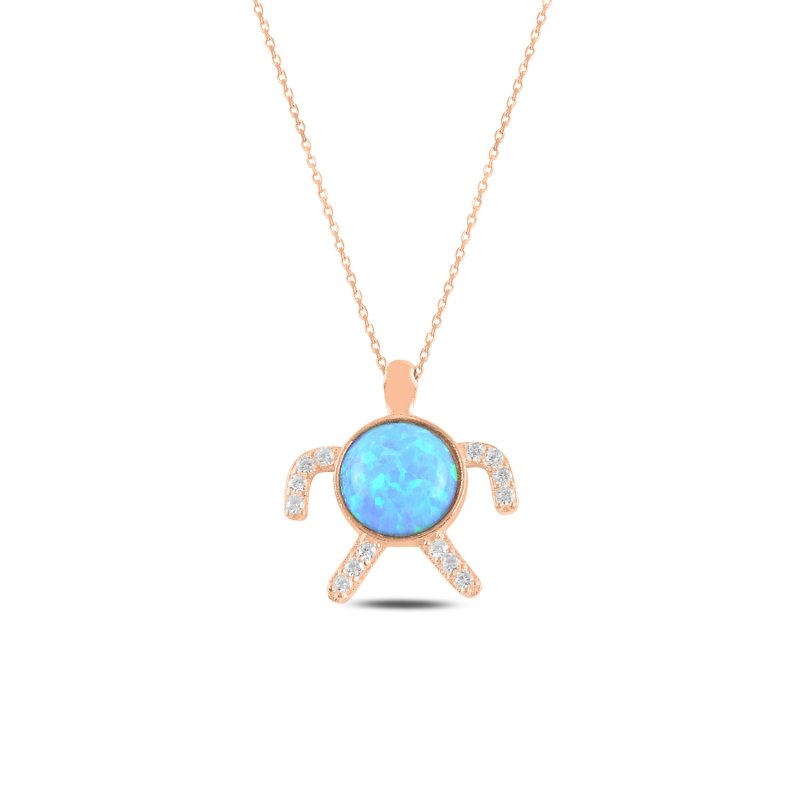 Turtle%20Opal%20&%20CZ%20Necklace-Rose%20Gold%20Plated