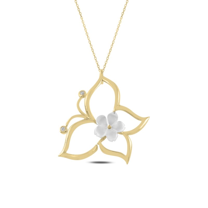 Flower%20Mother%20of%20Pearl%20&%20Butterfly%20CZ%20Necklace