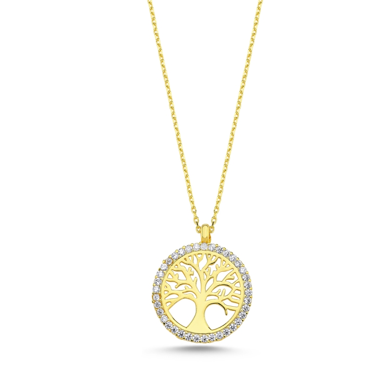 Tree%20of%20Life%20CZ%20Necklace-Gold%20Plated