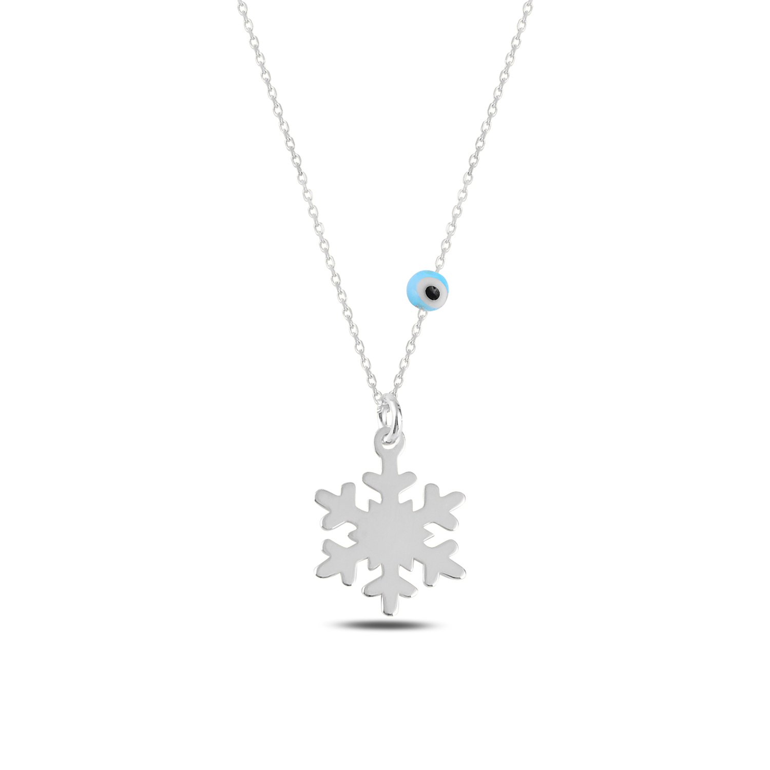 Snowflake%20With%20Evil%20Eye%20Necklace-Rodyum%20kaplama