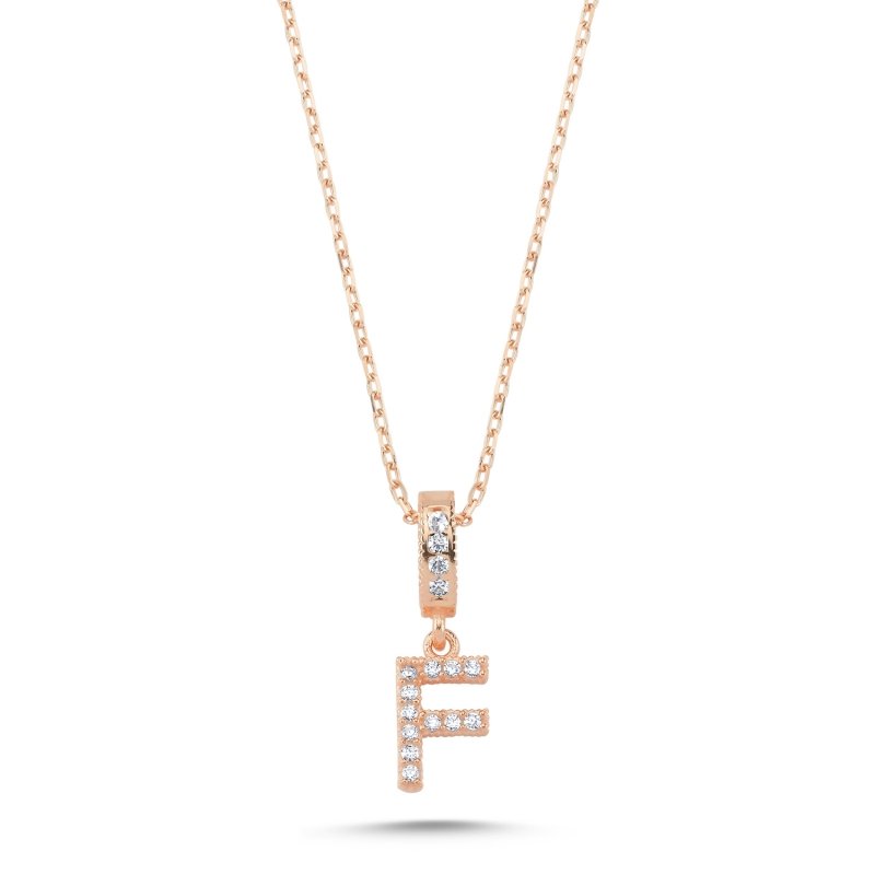 -F-%20Initial%20CZ%20Necklace-Rose%20Gold%20Plated