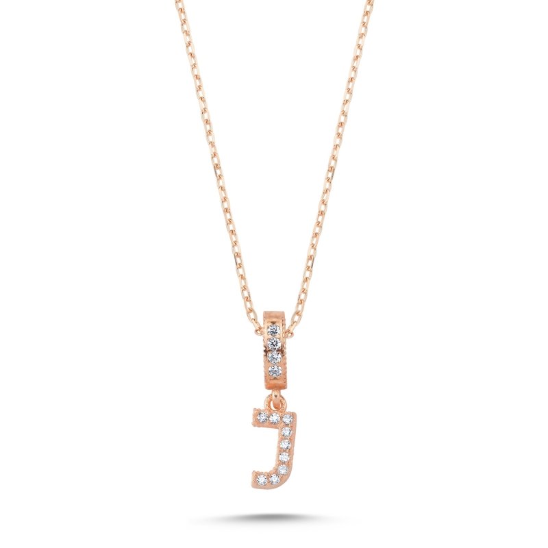 -J-%20Initial%20CZ%20Necklace-Rose%20Gold%20Plated